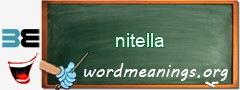WordMeaning blackboard for nitella
